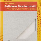 Deltafix Anti-krasvilt - 4x knipvel - wit - 90 x 100 mm - rechthoek - zelfklevend - meubel beschermvilt