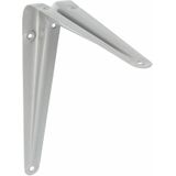 AMIG Plankdrager/planksteun van metaal - 2x - gelakt zilver - H175 x B150 mm