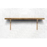 AMIG Plankdrager/planksteun van hout - 2x - lichtbruin - H250 x B200 mm - boekenplank steunen