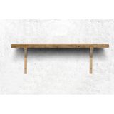 AMIG Plankdrager/planksteun van hout - 2x - lichtbruin - H200 x B150 mm - boekenplank steunen