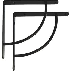 AMIG Plankdrager/Steun Heavy Support - 2x - Metaal - Zwart - H220 X B220 Mm - Tot 150 Kg