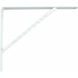 AMIG Plankdrager/steun/beugel Spiraal - 2x - metaal - wit - H200 x B150 mm - Tot 225 kg - Plankdragers