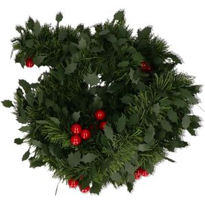 COM-FOUR® slinger met sneeuwvlokken - Kerstslinger - Sneeuwvlokslinger voor kerstversiering - Kerstversiering voor kerstbomen - 500 cm (Set11 - wit/sneeuwvlokken