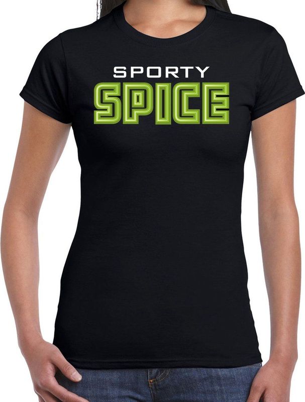 Bellatio Decorations spice girls t-shirt dames - sporty spice - groen -carnaval/90s party themafeest