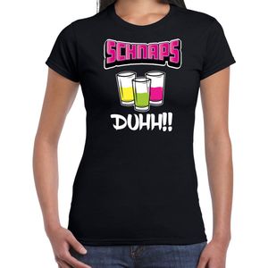 Bellatio Decorations apres ski t-shirt voor dames - schnaps - zwart - apres ski wintersport - skien