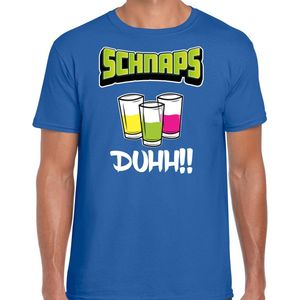 Bellatio Decorations apres ski t-shirt voor heren - schnaps - blauw - apres ski wintersport - skien