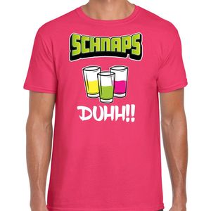 Bellatio Decorations apres ski t-shirt voor heren - schnaps - roze - apres ski wintersport - skien