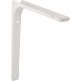 AMIG Plankdrager/planksteun van metaal - 4x - gelakt wit - H300 x B400 mm - boekenplank steunen