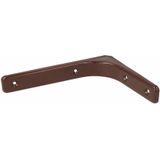 AMIG Plankdrager/planksteun van metaal - 4x - gelakt bruin - H150 x B200 mm - Plankdragers