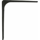 AMIG Plankdrager/planksteun van metaal - 4x - gelakt zwart - H300 x B400 mm - boekenplank steunen