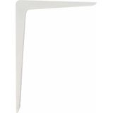 AMIG Plankdrager/planksteun - 2x - aluminium - gelakt wit - H300 x B200 mm - boekenplank steunen
