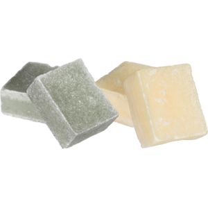 Ideas4seasons Amberblokjes/geurblokjes - cashmere en eucalyptus - 6x stuks - huisparfum