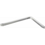 AMIG Plankdrager/planksteun - 2x - aluminium - gelakt zilver - H250 x B150 mm - max gewicht 50 kg - boekenplank steunen