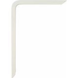 AMIG Plankdrager/planksteun - 4x - aluminium - gelakt wit - H350 x B200 mm - max gewicht 45 kg - boekenplank steunen