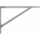 AMIG Plankdrager/planksteun van metaal - 2x - gelakt grijs - H250 x B200 mm - boekenplank steunen - tot 320 kg