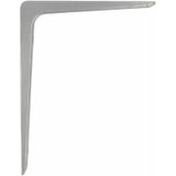 AMIG Plankdrager/planksteun - 2x - aluminium - gelakt zilvergrijs - H200 x B150 mm - boekenplank steunen