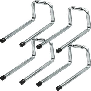 AMIG - Dubbele Ophanghaak - Zilver - Gelakt Metaal - 4 Stuks