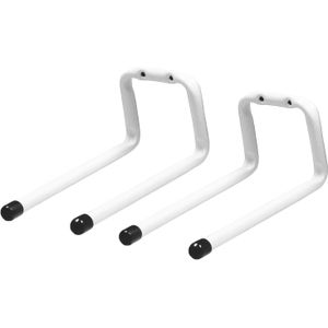 Amig - Garage Wandhaken - 2x - Wit - Metaal