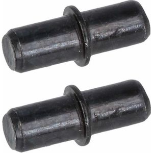 AMIG Kastplankdragers/steunen - 16x stuks - metaal - zwart - D5 x L16 mm - kledingkast pinnetjes