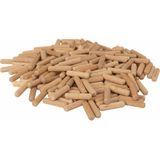 AMIG Houten deuvels - 60x stuks - connect pluggen/pins - bruin - D8 x L30 mm - voor kasten