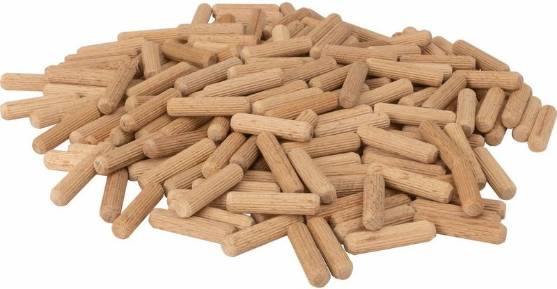 AMIG Houten deuvels - 60x stuks - connect pluggen/pins - bruin - D8 x L30 mm - voor kasten
