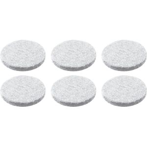 AMIG Anti-krasvilt - 12x - wit - 30 mm - rond - zelfklevend - meubel beschermvilt