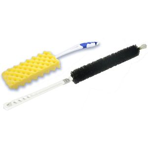 Radiatorborstel set - 2-delig - 63 cm - schuimspons - 46 cm - schoonmaakborstel