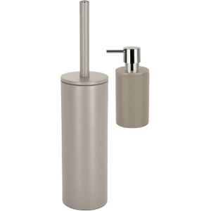 WC-borstel met metalen houder, wit/goud | Voordelig bij