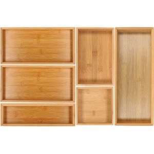 Organize set - Kinvara - 6-delig - bamboe - 40 x 60 cm - lade organizers/opruimen