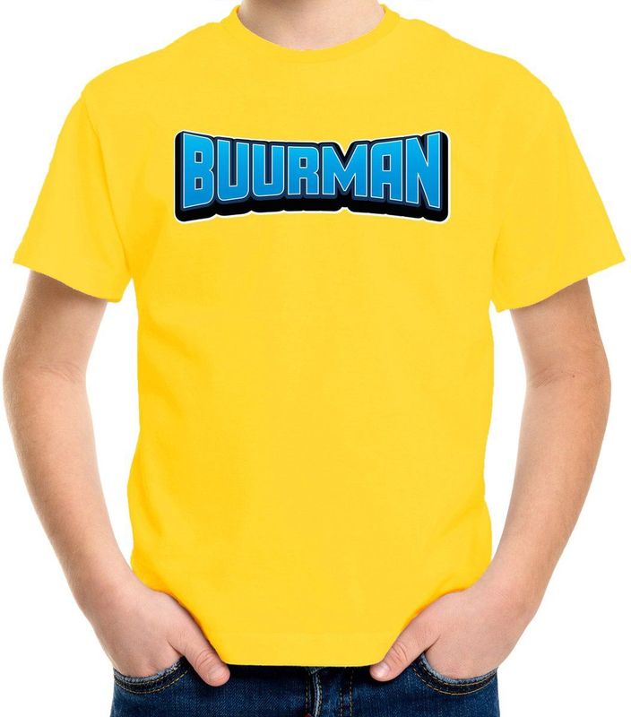 Bellatio Decorations Verkleed t-shirt voor heren - buurman en buurman - geel - foute party carnaval