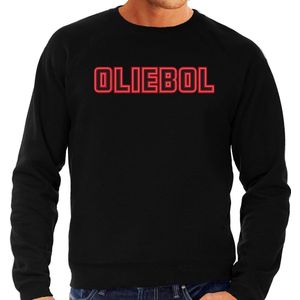 Bellatio Decorations Foute Kersttrui/sweater voor heren - oliebol - rood - oliebollen - nieuwjaar L
