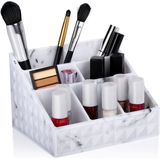Edco - Make-up Organizer - Wit - Kunststof - Set van 2