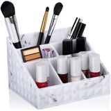 Edco - Make-up Organizer - Wit - Kunststof - Set van 2