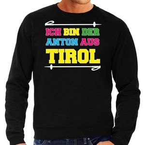 Bellatio Decorations Apres ski sweater voor heren - anton aus tirol - zwart - apres ski/wintersport