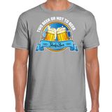 Bellatio Decorations Apres ski t-shirt heren - two beer or not to beer - grijs - wintersport - bier