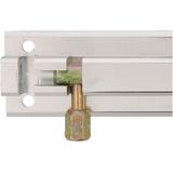 AMIG schuifslot/plaatgrendel - 4x - aluminium - 5 cm - zilver - deur - schutting - raam