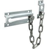 AMIG deurketting - 2x - messing - zilver - 18 cm - incl schroeven - inbraakbeveiliging