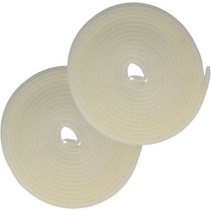 AMIG Tochtstrip - 2x - tochtwering - wit - zelfklevend - universeel - 10 m x 15 mm x 6 mm