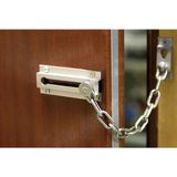 AMIG deurketting - 2x - messing - geborsteld zilver - 18 cm - incl schroeven - inbraakbeveiliging