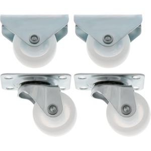 AMIG transportwiel set  - 2x zwenkwielen - 2x bokwielen - D25mm - nylon - 120kg