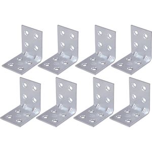 AMIG hoekankers/stoelhoeken - 32x - verzinkt staal - breedte 3cm - lengte 2 x 4cm