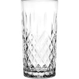 Glasmark Longdrinkglazen - 6x - Diamond - 300 ml - glas - waterglazen