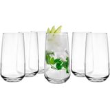 Glasmark Longdrinkglazen - 6x - Tumblers - 430 ml - glas - waterglazen