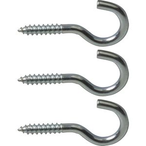 AMIG Schroefhaken - 78x - verzinkt staal - 23 mm - zilver - DHZ ijzerwaren - A merk