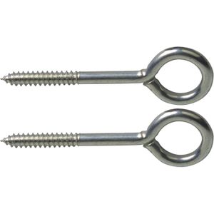 AMIG Schroefogen - 50x - staal - 30 mm - zilver - DHZ ijzerwaren - A merk kwaliteit