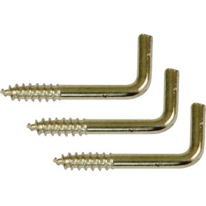 AMIG Schroefhaken - 30x - staal - 50 mm - goud - DHZ ijzerwaren - bevestigingsmaterialen - A merk