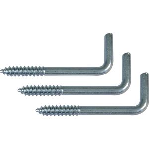 AMIG Schroefhaken - 48x - staal - 50 mm - zilver - DHZ ijzerwaren - A merk kwaliteit