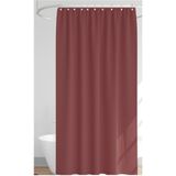 Douchegordijn met ringen - donkerrood - polyester - 180 x 200 cm - incl ophangstang uitschuifbaar 70-120 cm