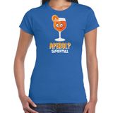 Bellatio Decorations Apres ski t-shirt dames - aperol supertoll - blauw - wintersport -aperol spritz