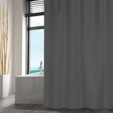 MSV Douchegordijn met ophangstang - uitschuifbaar van 75 tot 125 cm - donkergrijs - 180 x 200 cm - polyester